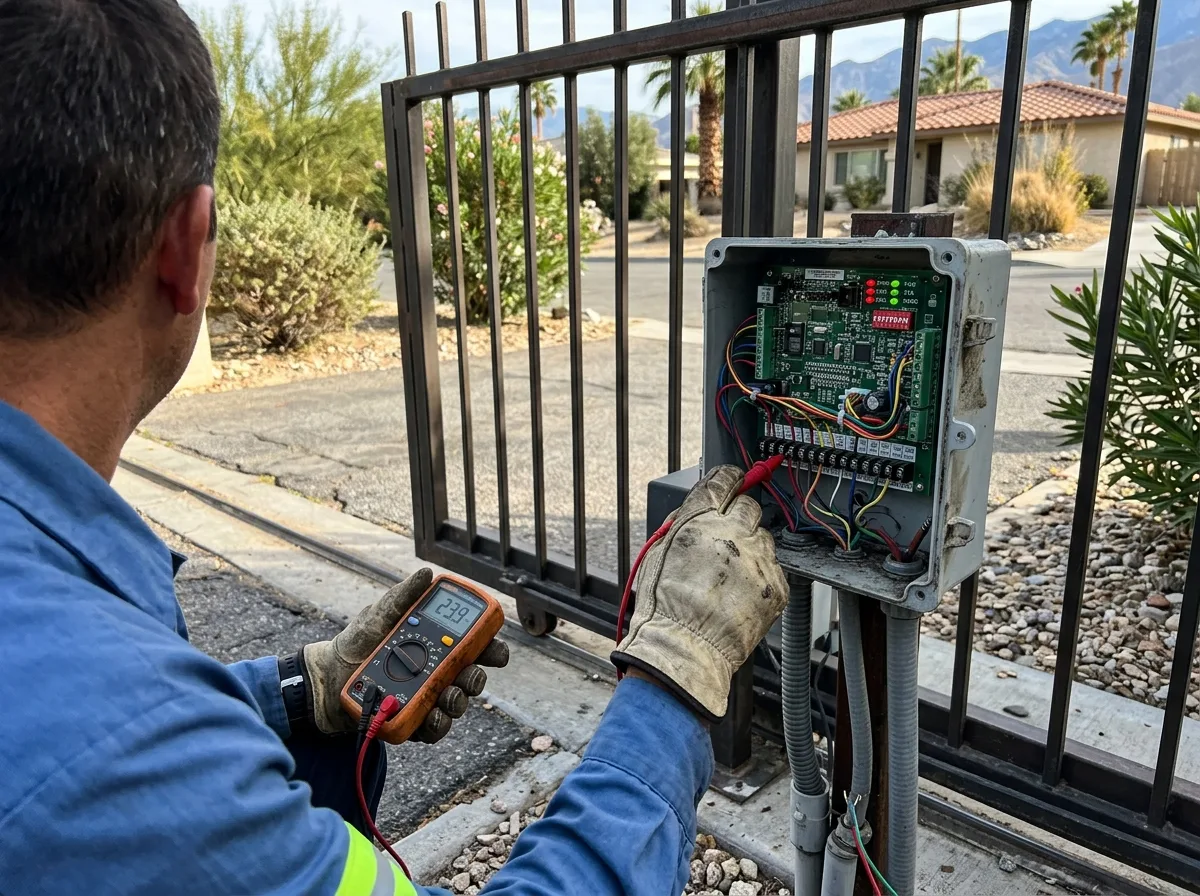 Gate Motor & Opener work by Any Time Gate Repair in the Coachella Valley