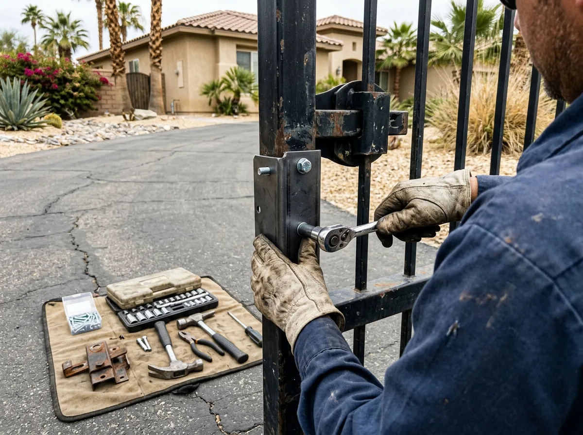 Gate Repair work by Any Time Gate Repair in the Coachella Valley