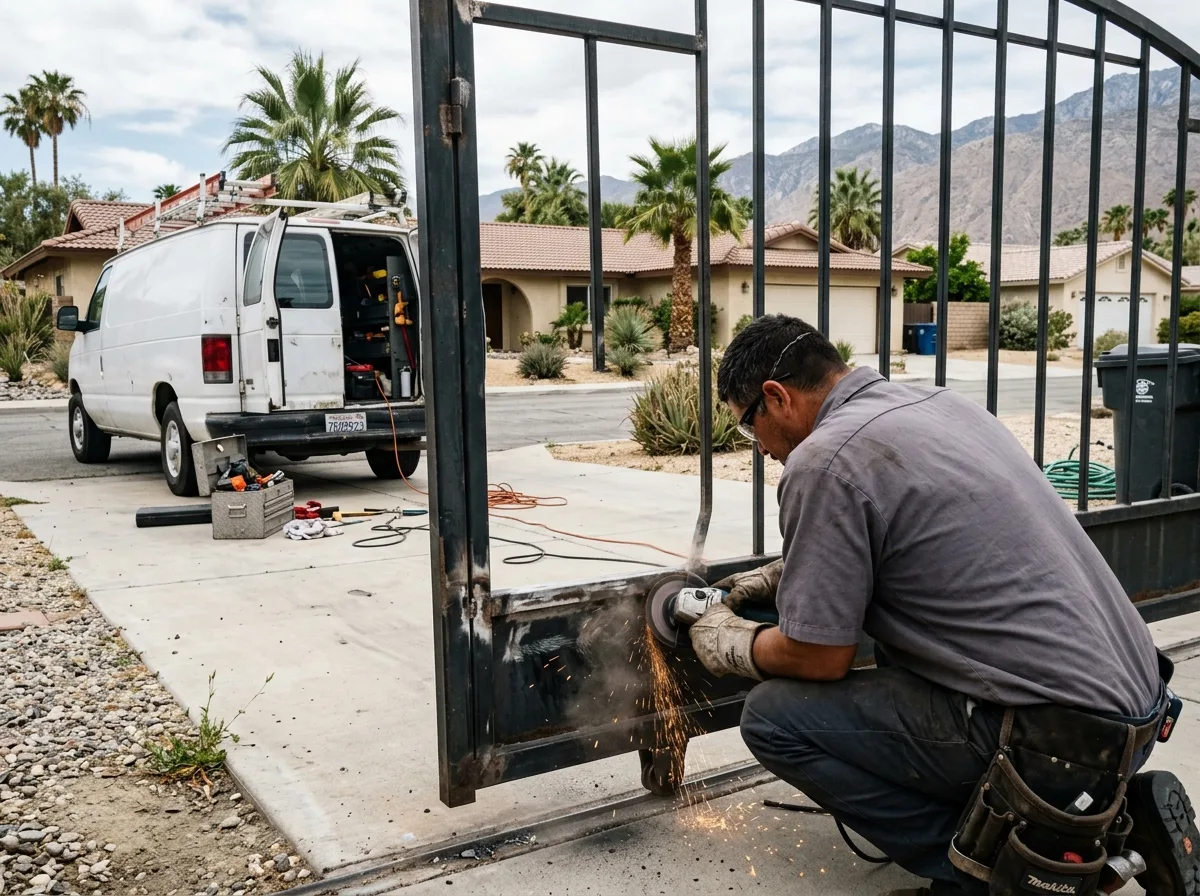 Gate Repair work by Any Time Gate Repair in the Coachella Valley