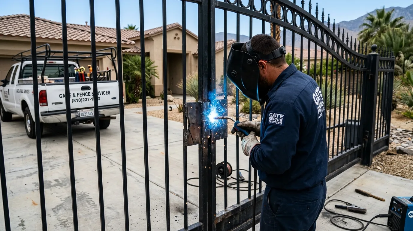 Any Time Gate Repair technician at work in the Coachella Valley